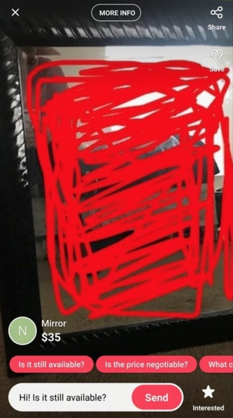 People trying to sell mirrors