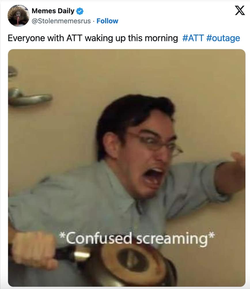 Atandt Outage Memes 8 20240222 Thunder Dungeon The Funniest Memes