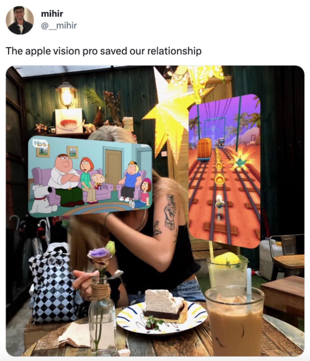 apple vision pro memes, apple vision pro, VR goggles, AI goggles