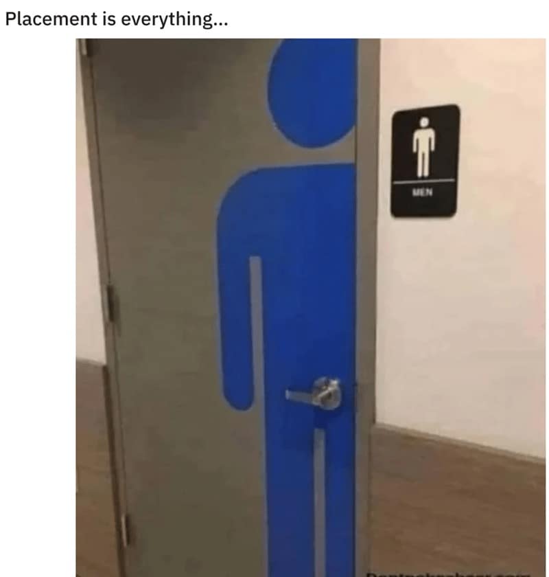 Placement is everything...