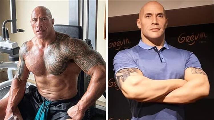 the rock bad wax figure