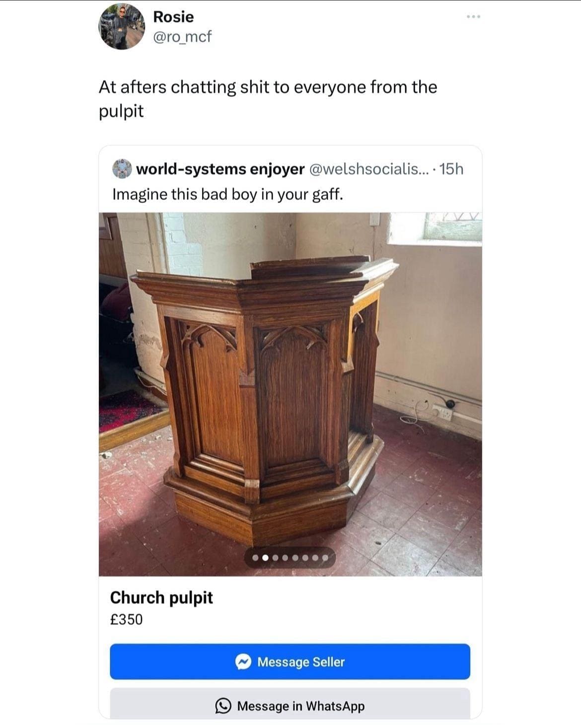 British Memes At afters chatting shit to everyone from the pulpit