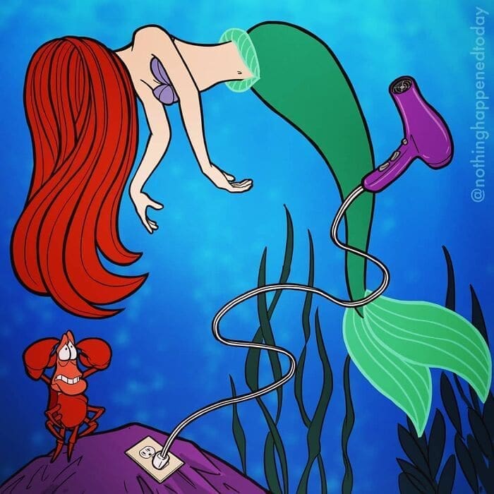 Dark Funny Comics Ed Harrington little mermaid