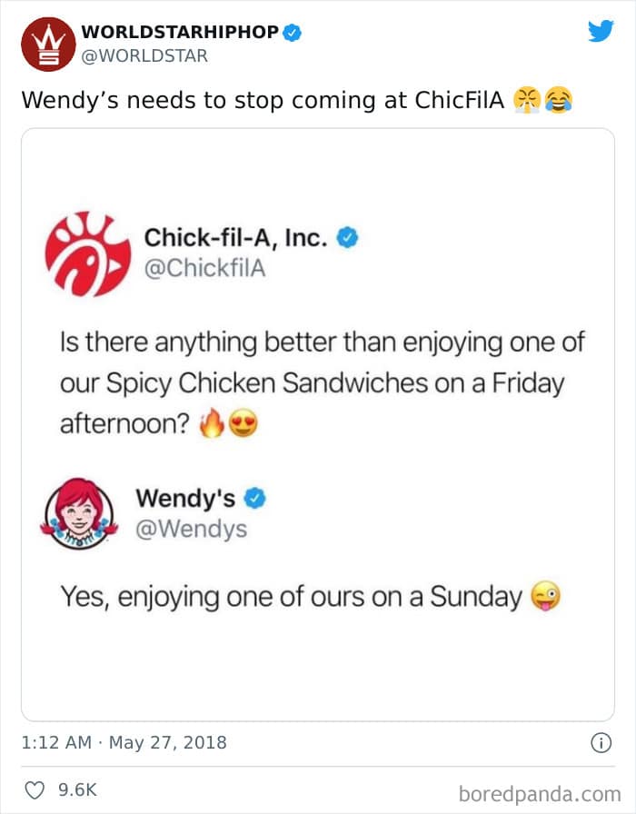 @ChickfilA Is there anything better than enjoying one of our Spicy Chicken Sandwiches on a Friday afternoon?