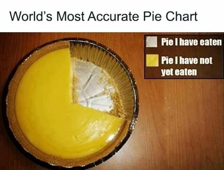 Funny Charts World's Most Accurate Pie Chart Pie I have eaten Pie I have not yet eaten