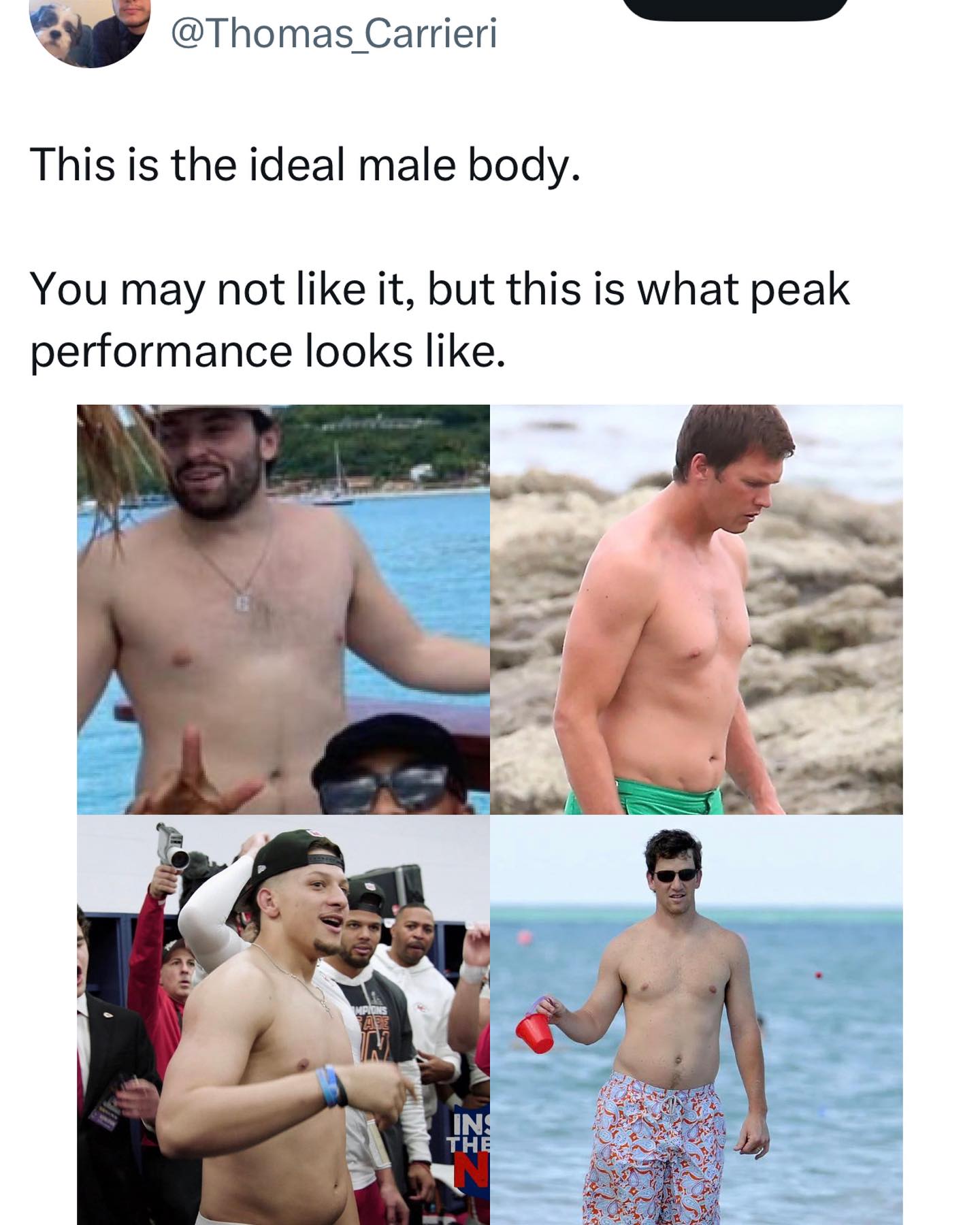 funny memes This is the ideal male body. You may not like it, but this is what peak performance looks like.