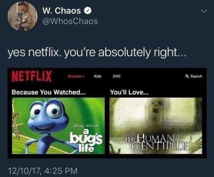 funny memes yes netflix. you're absolutely right...