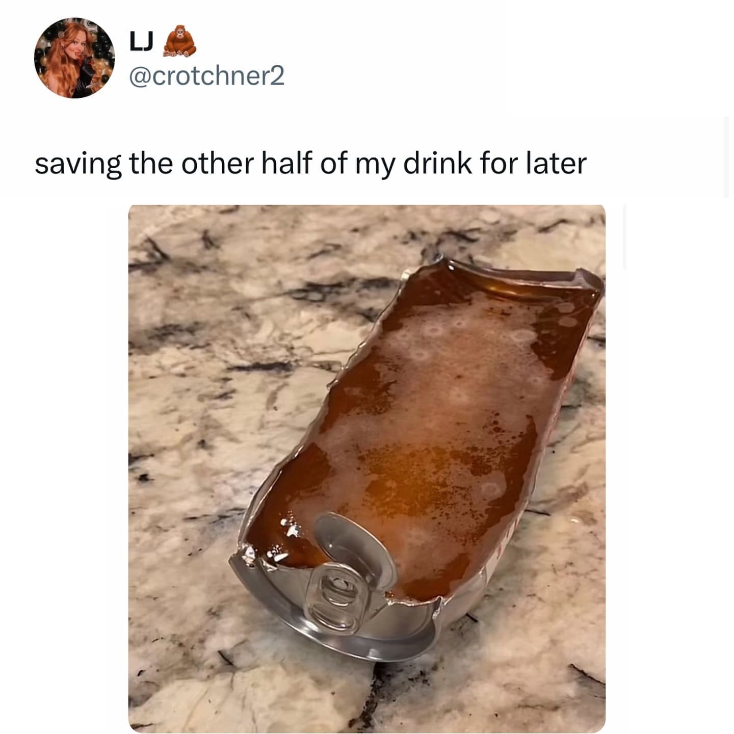 funny memes saving the other half of my drink for later