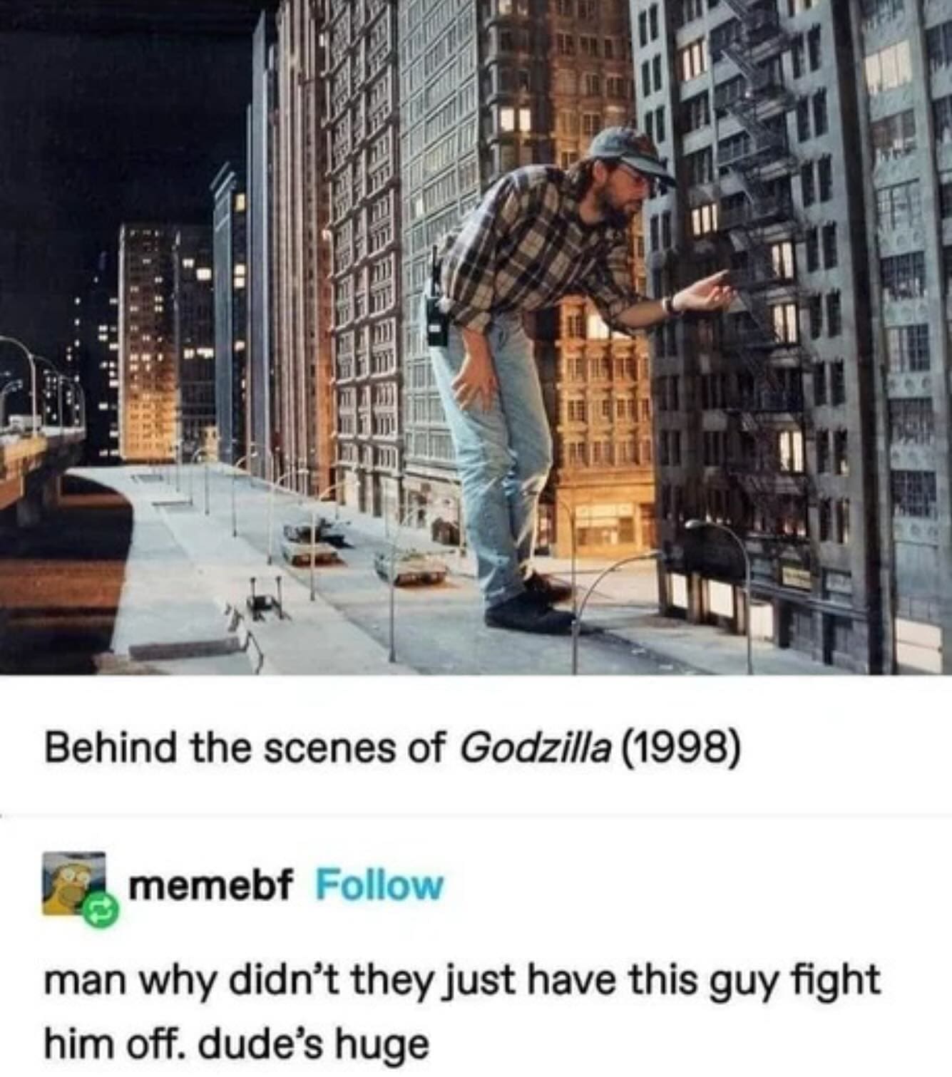 funny pics Behind the scenes of Godzilla