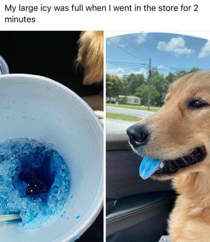 My large icy was full when I went in the store for 2 minutes