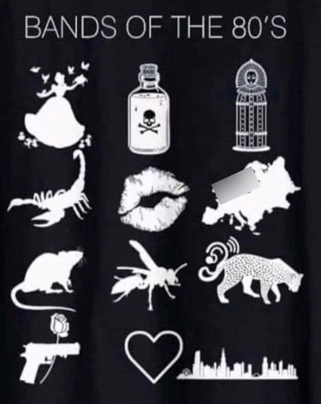 Gen X Memes BANDS OF THE 80'S