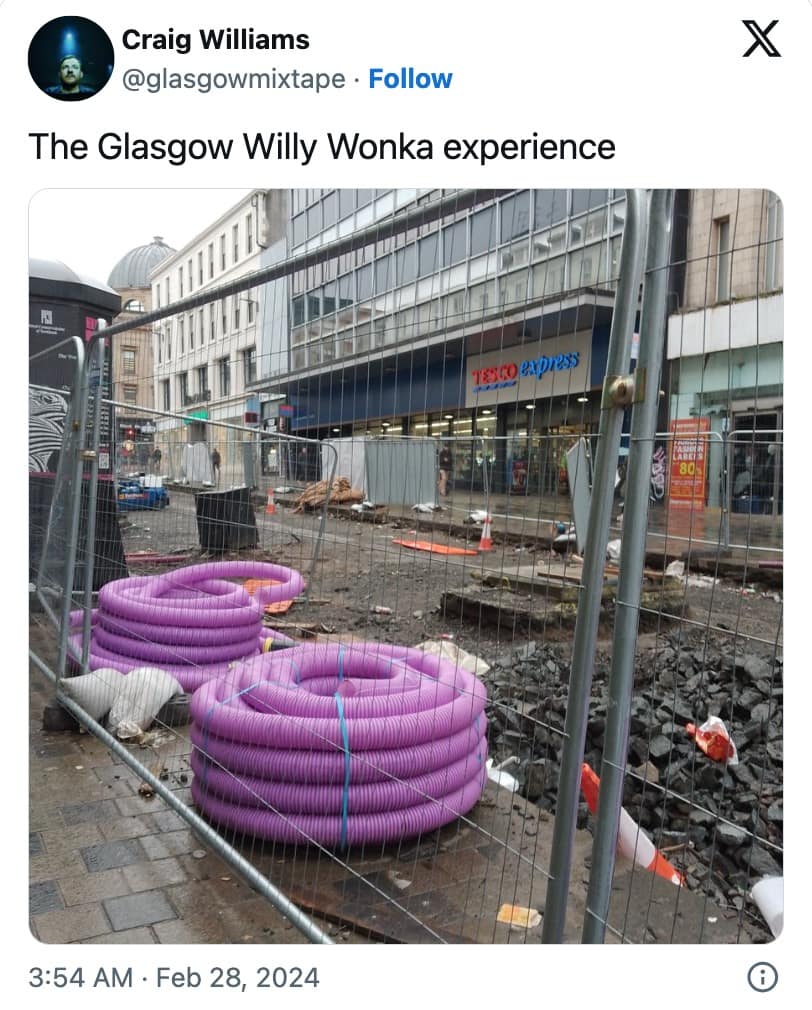 Glasgow Willy Wonka Experience, Willy Wonka Experience Memes, Willy Wonka Experience, Glasgow Willy Wonka Experience memes