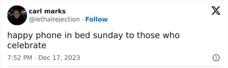 happy phone in bed sunday to those who celebrate