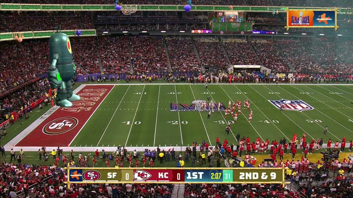 spongebob super bowl, nickelodeon super bowl broadcast, Bikini Bottom laughs, SpongeBob memes, NFL halftime memes, super bowl memes