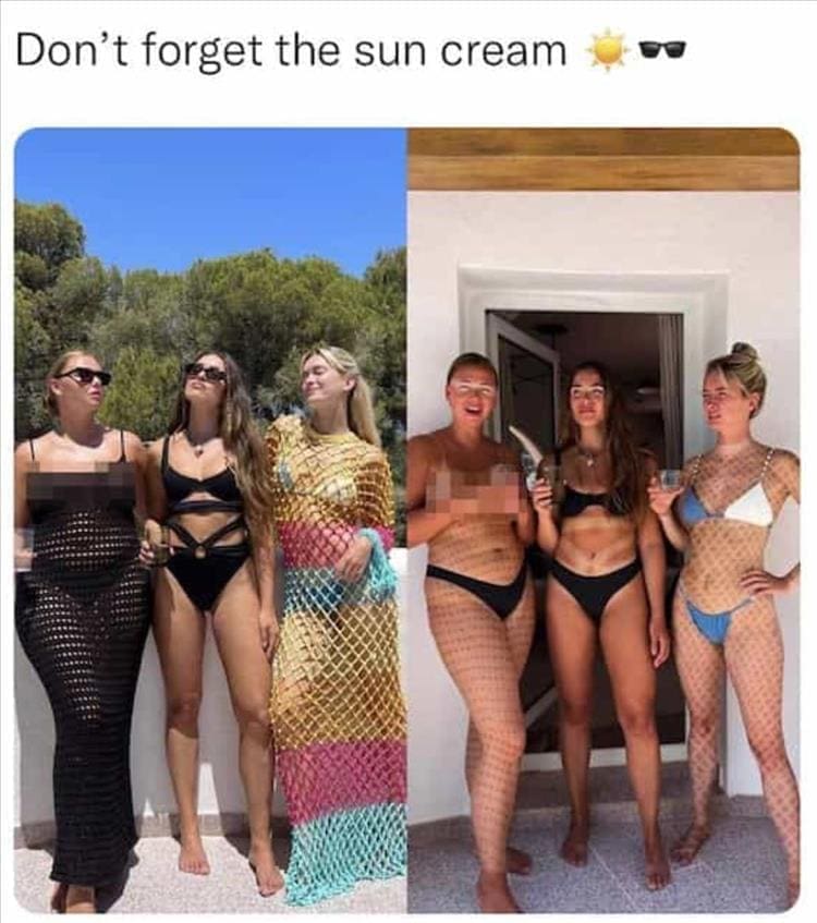 Don't forget the sun cream