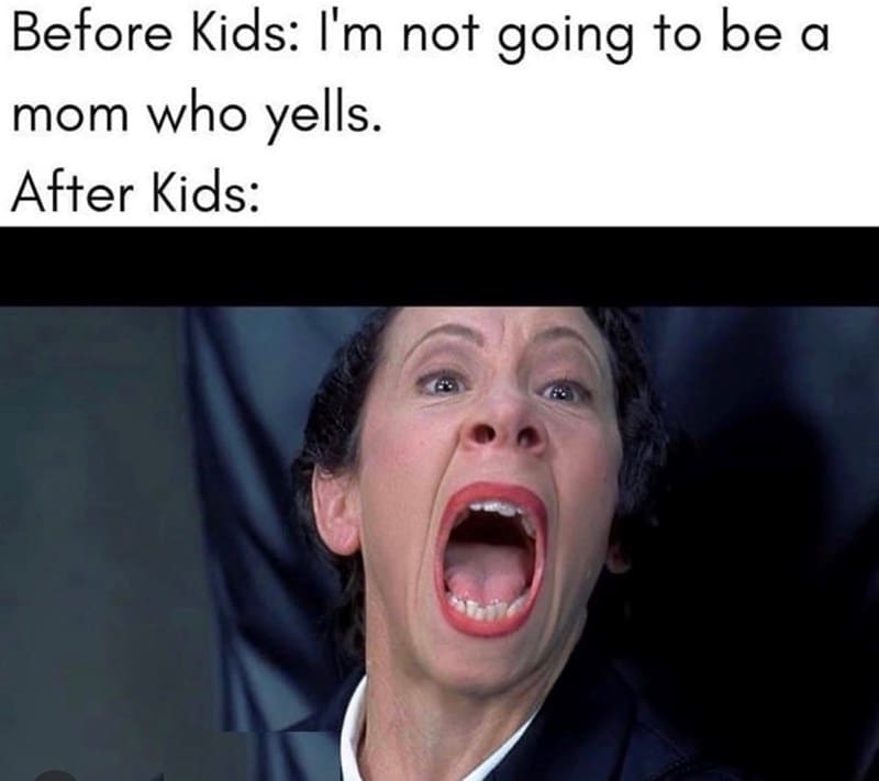 Before Kids: I'm not going to be a mom who yells. After Kids: