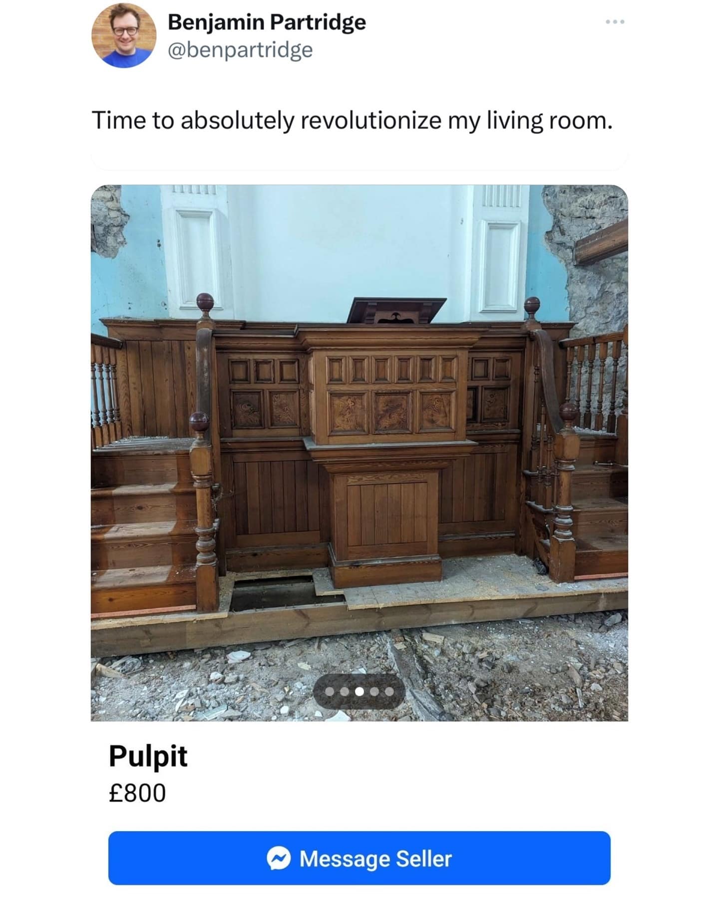 Time to absolutely revolutionize my living room.