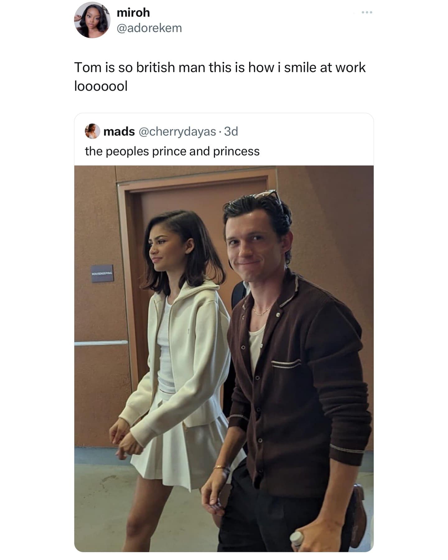 Tom is so british man this is how i smile at work 1000000l