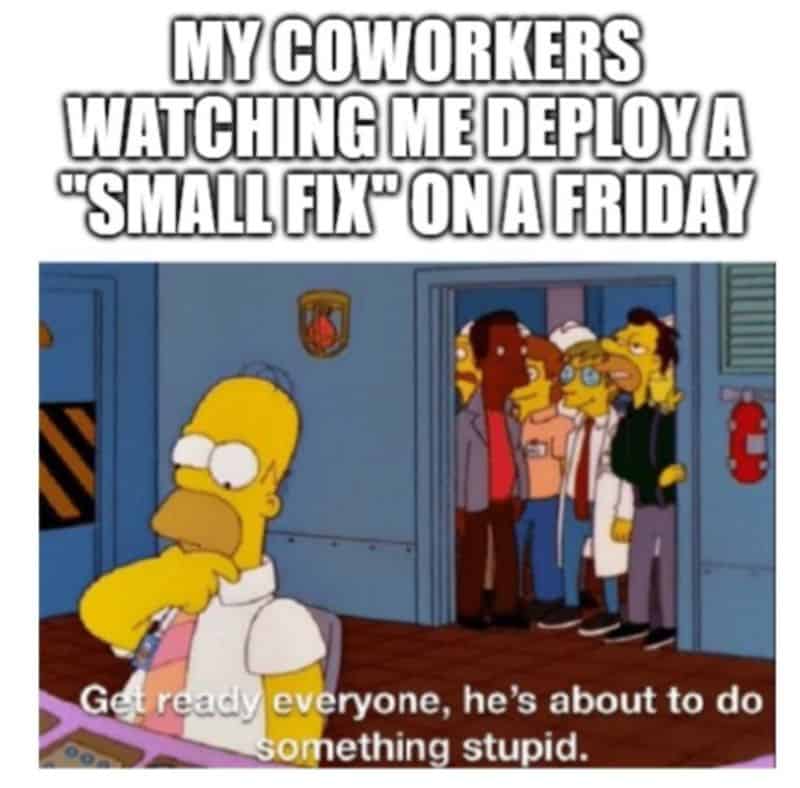 MY COWORKERS WATCHING ME DEPLOY A "SMALL GUY' ON A GRIDAY Get ready everyone, he's about to do something stupid.