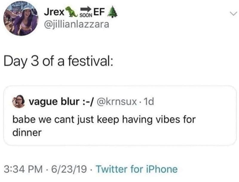 Day 3 of a festival: