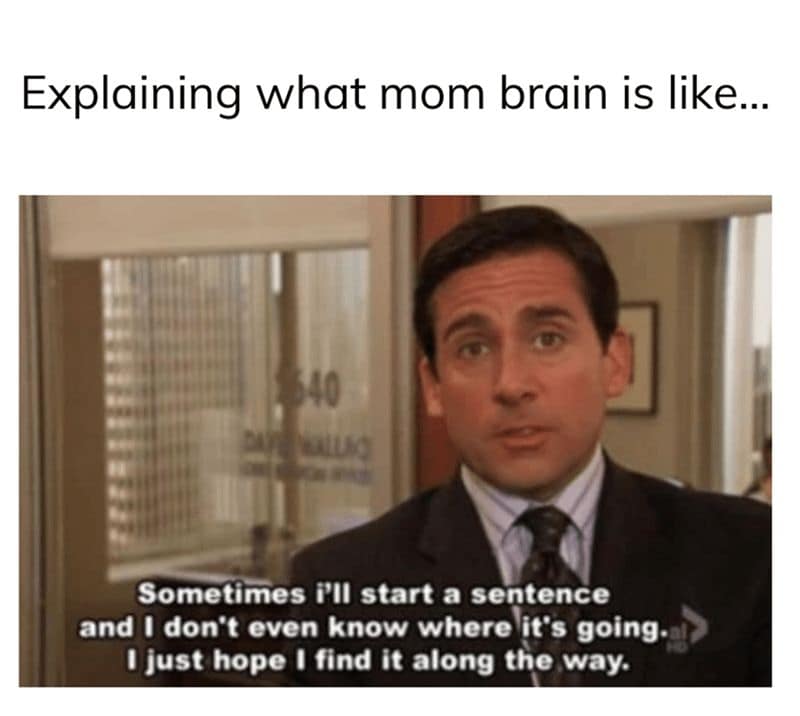 Explaining what mom brain is like...