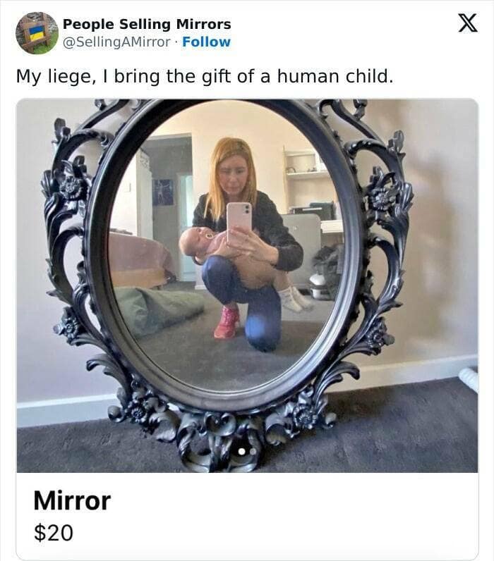 people selling mirrors, mirror sale fails, Online Sales Absurdities, Reflection Photography, Reflective Merchandise Listings, Mirror Market Mishaps,