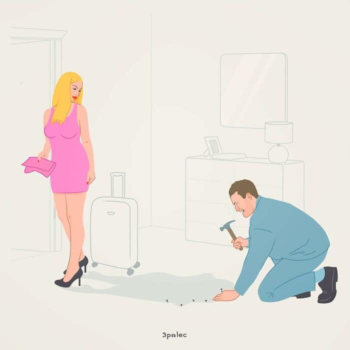 satire comics, 3palec, Social commentary comics, Funny dark humor, Witty illustrations, Political satire comics, Clever cartoons