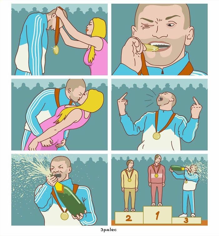 satire comics, 3palec, Social commentary comics, Funny dark humor, Witty illustrations, Political satire comics, Clever cartoons