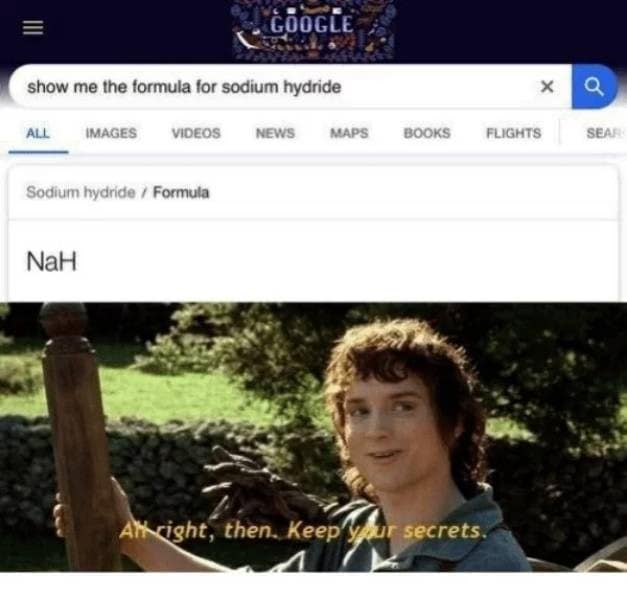 show me the formula for sodium hydride