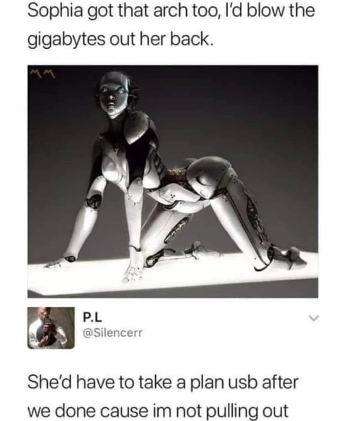 She'd have to take a plan usb after we done cause im not pulling out