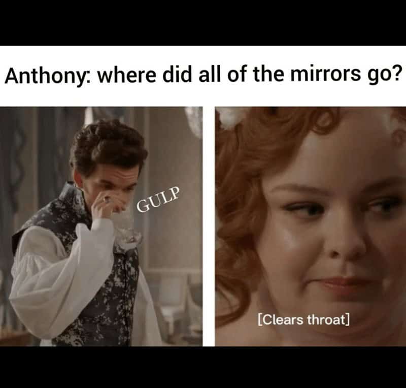 Anthony: where did all of the mirrors go? GULP [Clears throat]