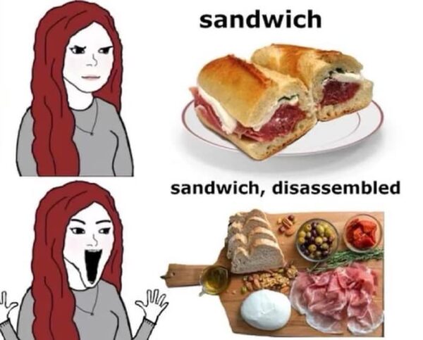 sandwich sandwich, disassembled