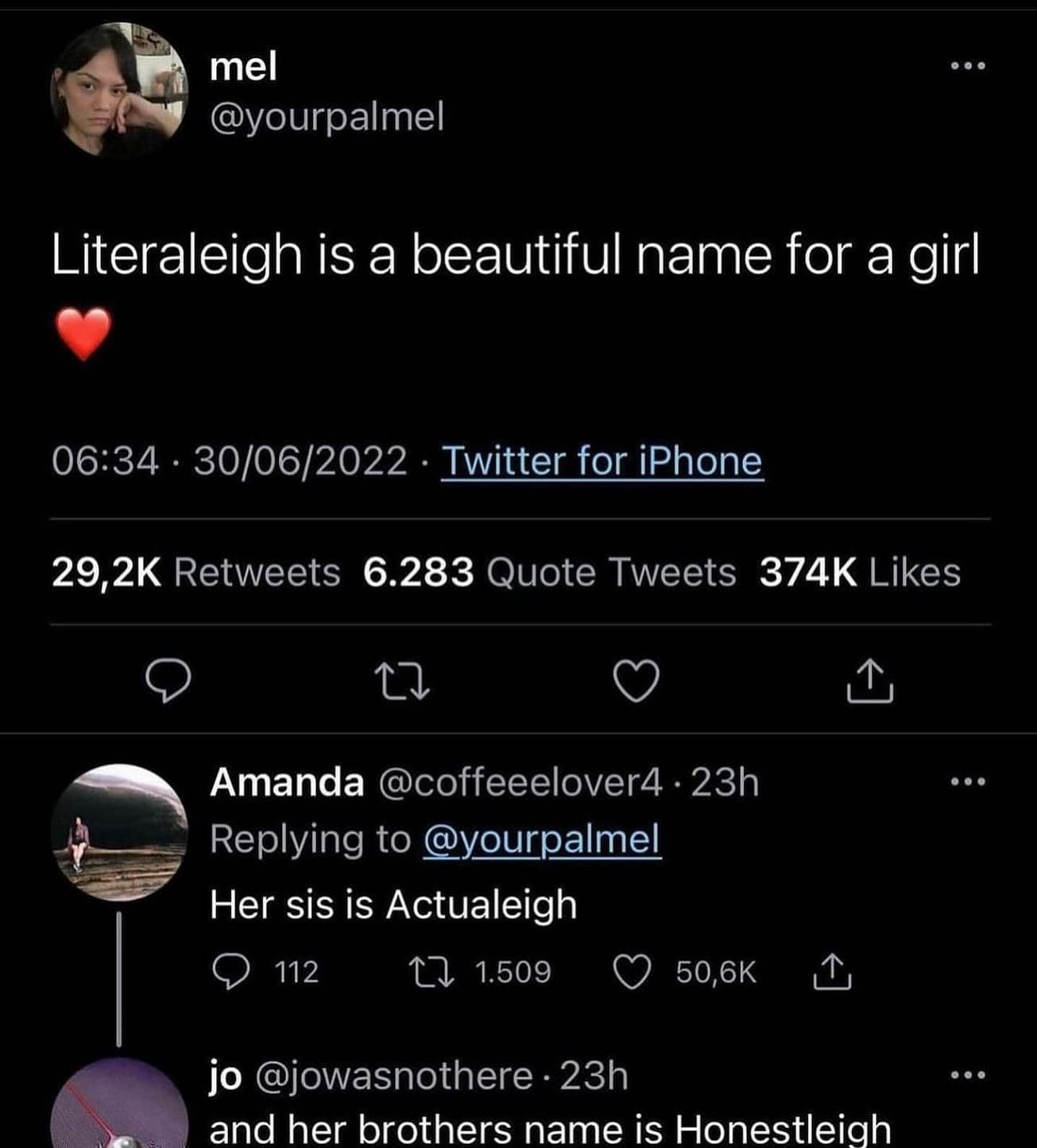 Literaleigh is a beautiful name for a girl