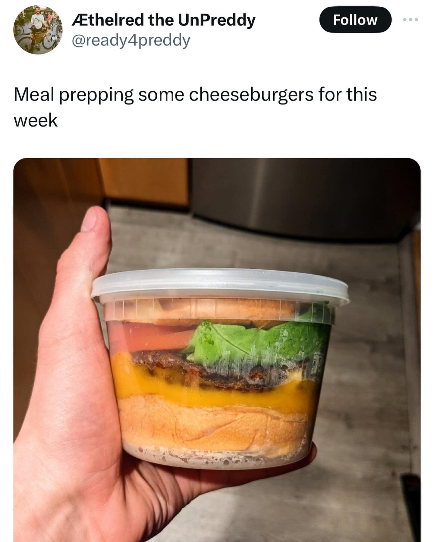 Meal prepping some cheeseburgers for this week