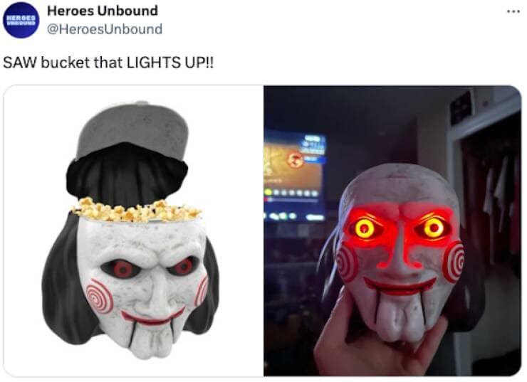 movie theater popcorn, movie promotion, collectible popcorn buckets, popcorn container, movie snack bucket, limited edition popcorn buckets