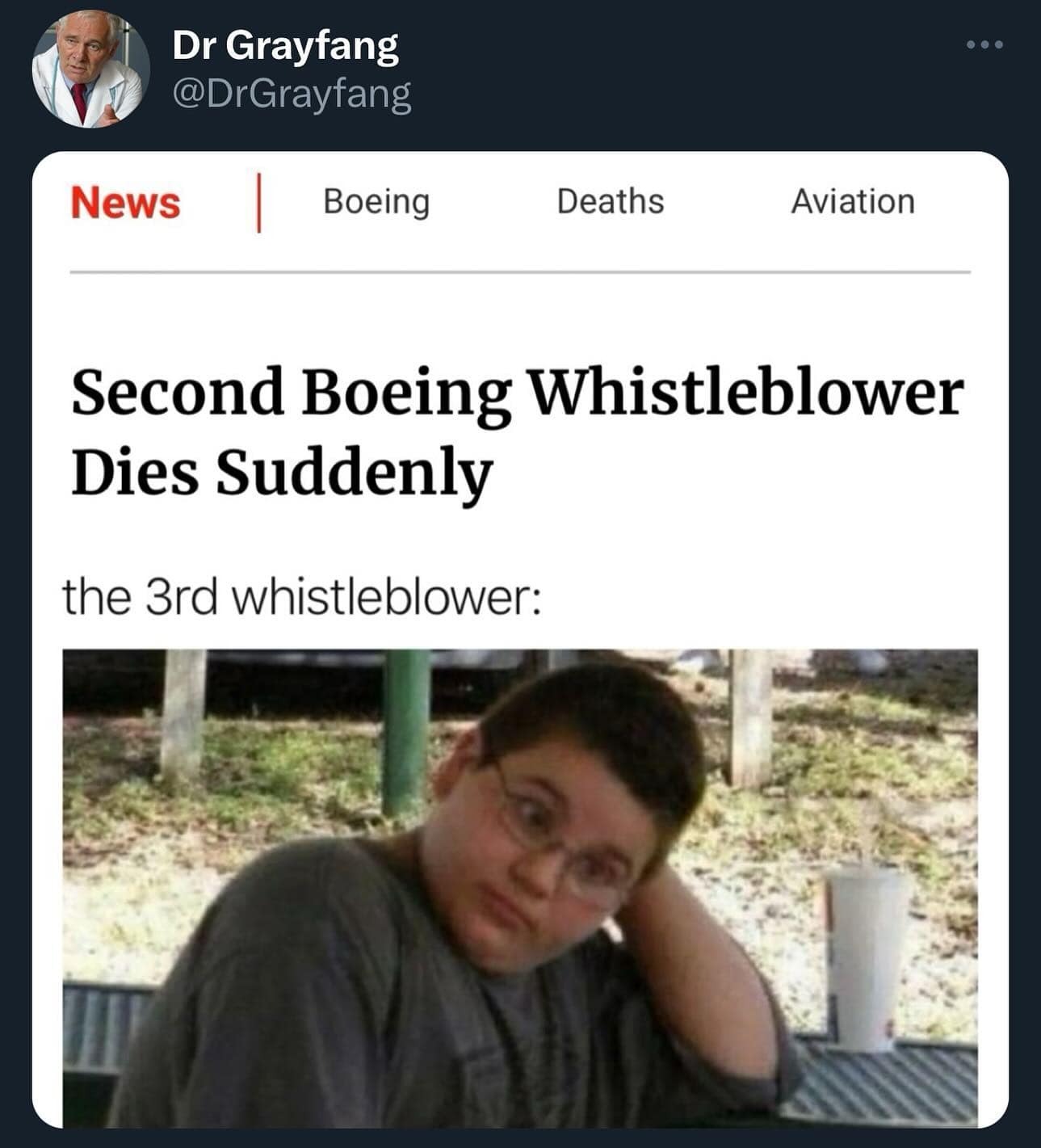 Second Boeing Whistleblower Dies Suddenly the 3rd whistleblower: