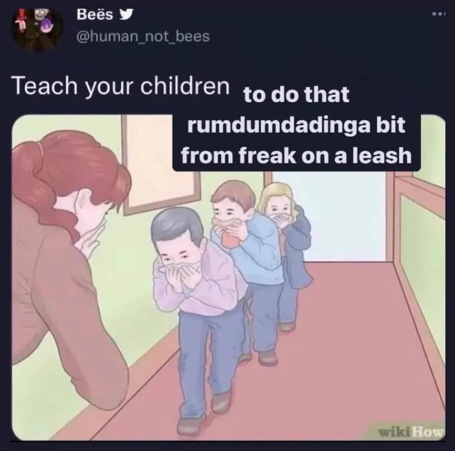 funny memes. Teach your children to do that rumdumdadinga bit from freak on a leash