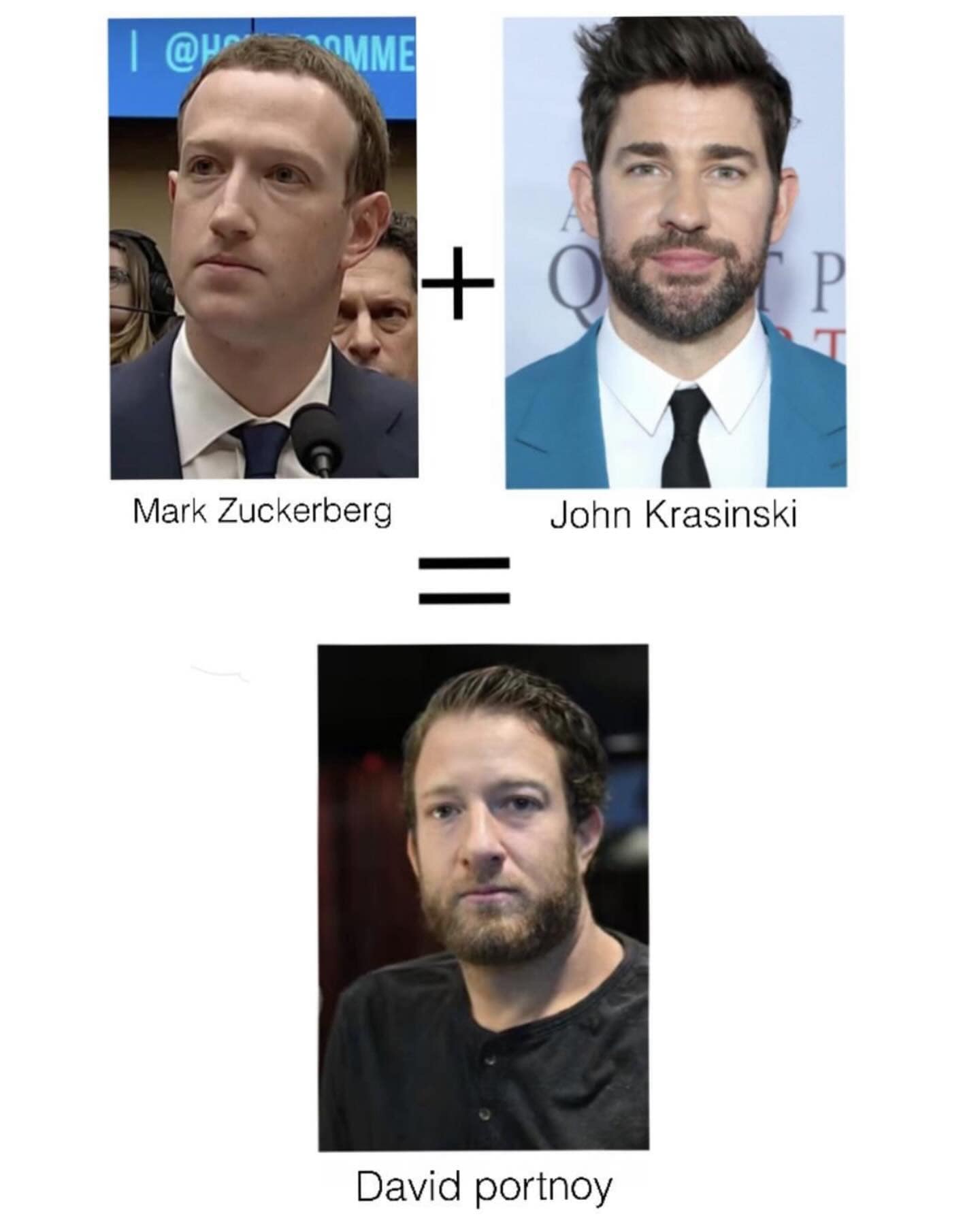 funny pics. Mark Zuckerberg John Krasinski David portnoy