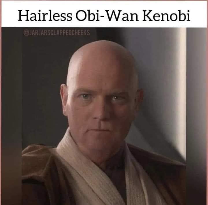 funny pic. Hairless Obi-Wan Kenobi