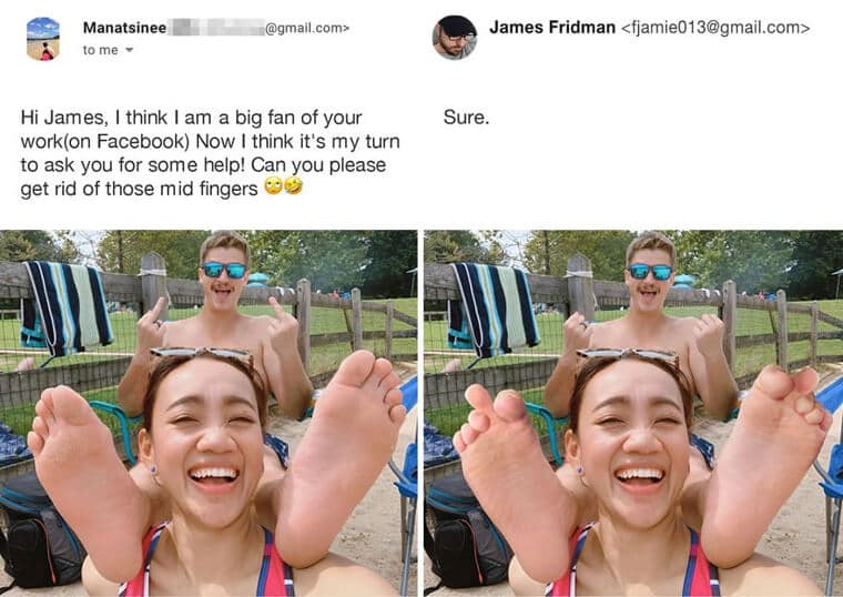 James Fridman, funny photo edits, Photoshop fails, internet humor, Photoshop jokes, hilarious photo edits, creative photo manipulations