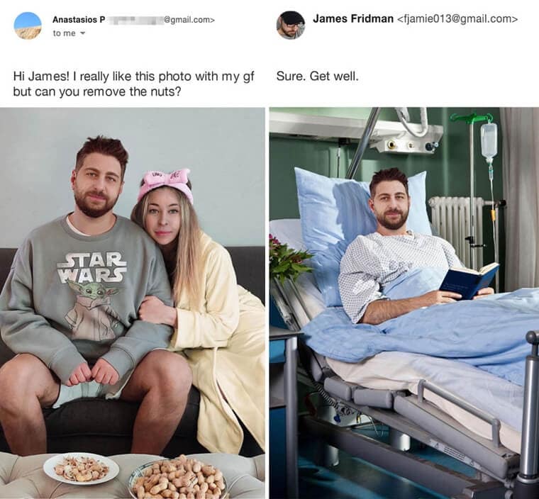 James Fridman, funny photo edits, Photoshop fails, internet humor, Photoshop jokes, hilarious photo edits, creative photo manipulations