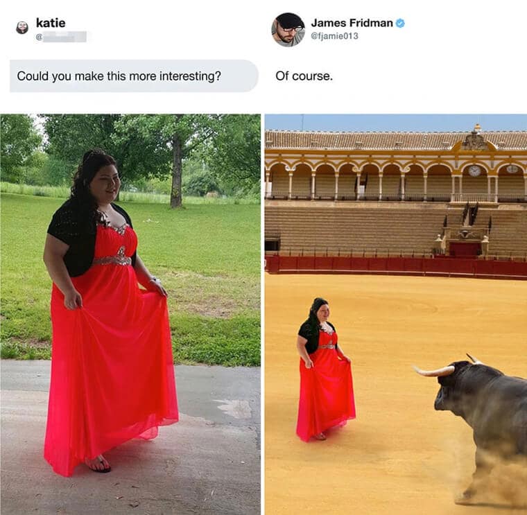 James Fridman, funny photo edits, Photoshop fails, internet humor, Photoshop jokes, hilarious photo edits, creative photo manipulations