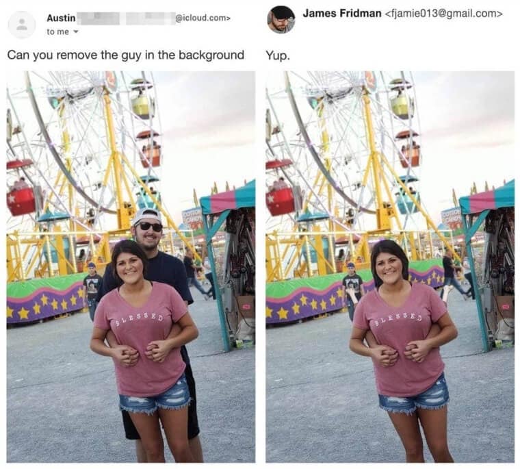 James Fridman, funny photo edits, Photoshop fails, internet humor, Photoshop jokes, hilarious photo edits, creative photo manipulations