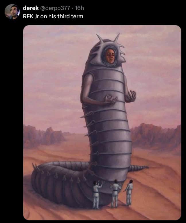 RFK jr brain worm memes, rfk jr, brain worm memes, Kennedy brain parasite jokes, RFK Jr cerebral worm humor, RFK Jr, Bobby Kennedy's son, Robert Kennedy Jr, Cerebral parasite jokes, neural parasite humor, RFK Jr brain worm tweets: Kennedy brain parasite tweets, RFK Jr cerebral worm posts