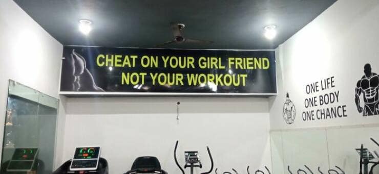 worst gyms. CHEAT ON YOUR GIRL FRIEND NOT YOUR WORKOUT
