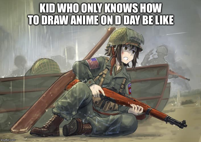 World War II memes, military humor, D-Day jokes, war memes, historical humor