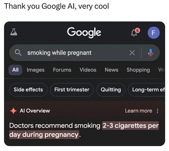 funny memes. Thank you Google Al, very