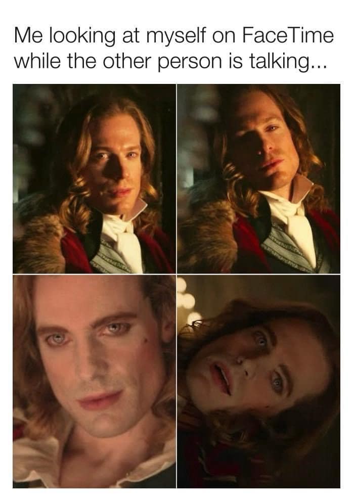 funny memes. Me looking at myself on FaceTime while the other person is talking...