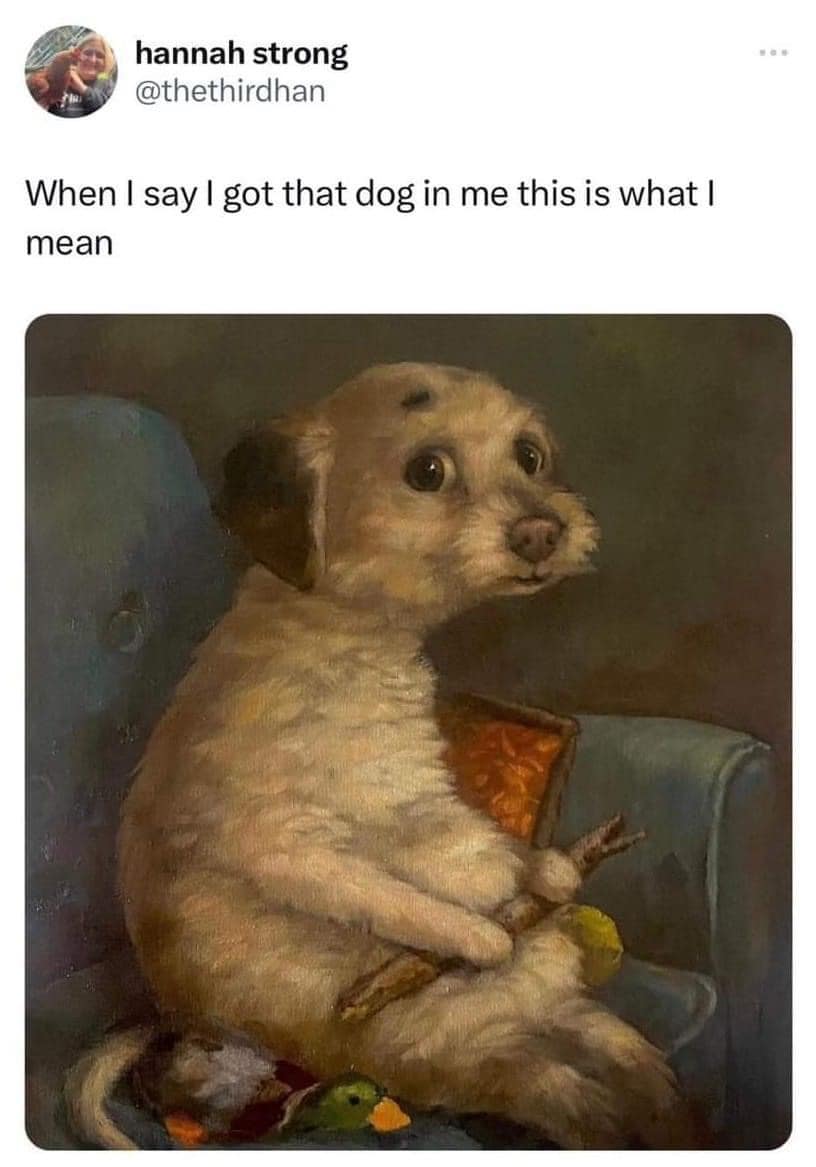 funny pics. When I say I got that dog in me this is what I mean