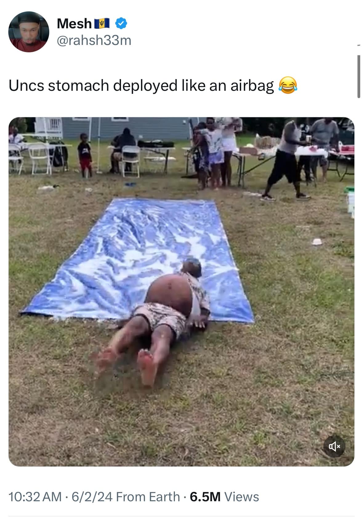 funny pics. Uncs stomach deployed like an airbag